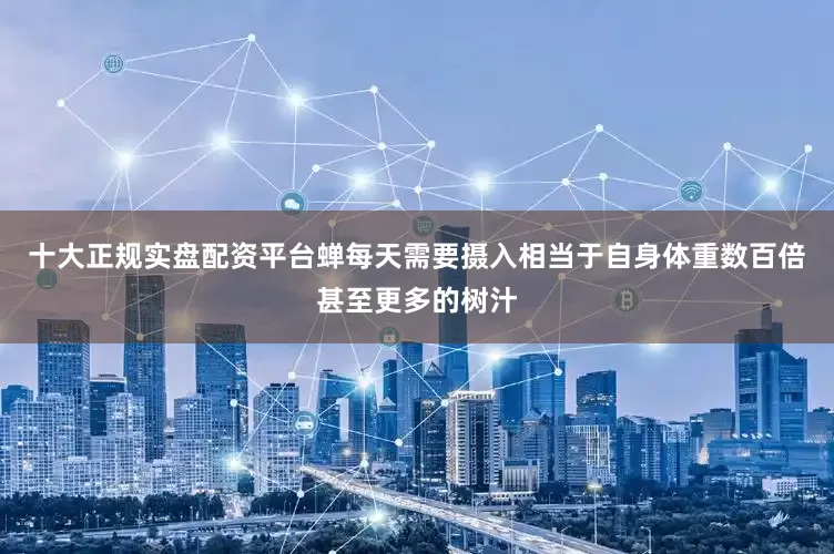 十大正规实盘配资平台蝉每天需要摄入相当于自身体重数百倍甚至更多的树汁